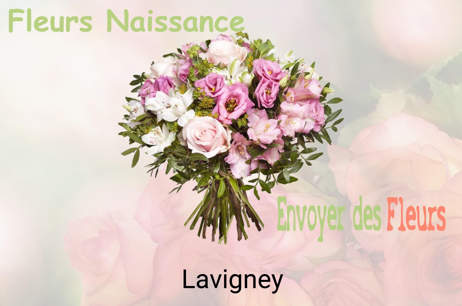 Bouquet de fleurs de naissance livré à Lavigney